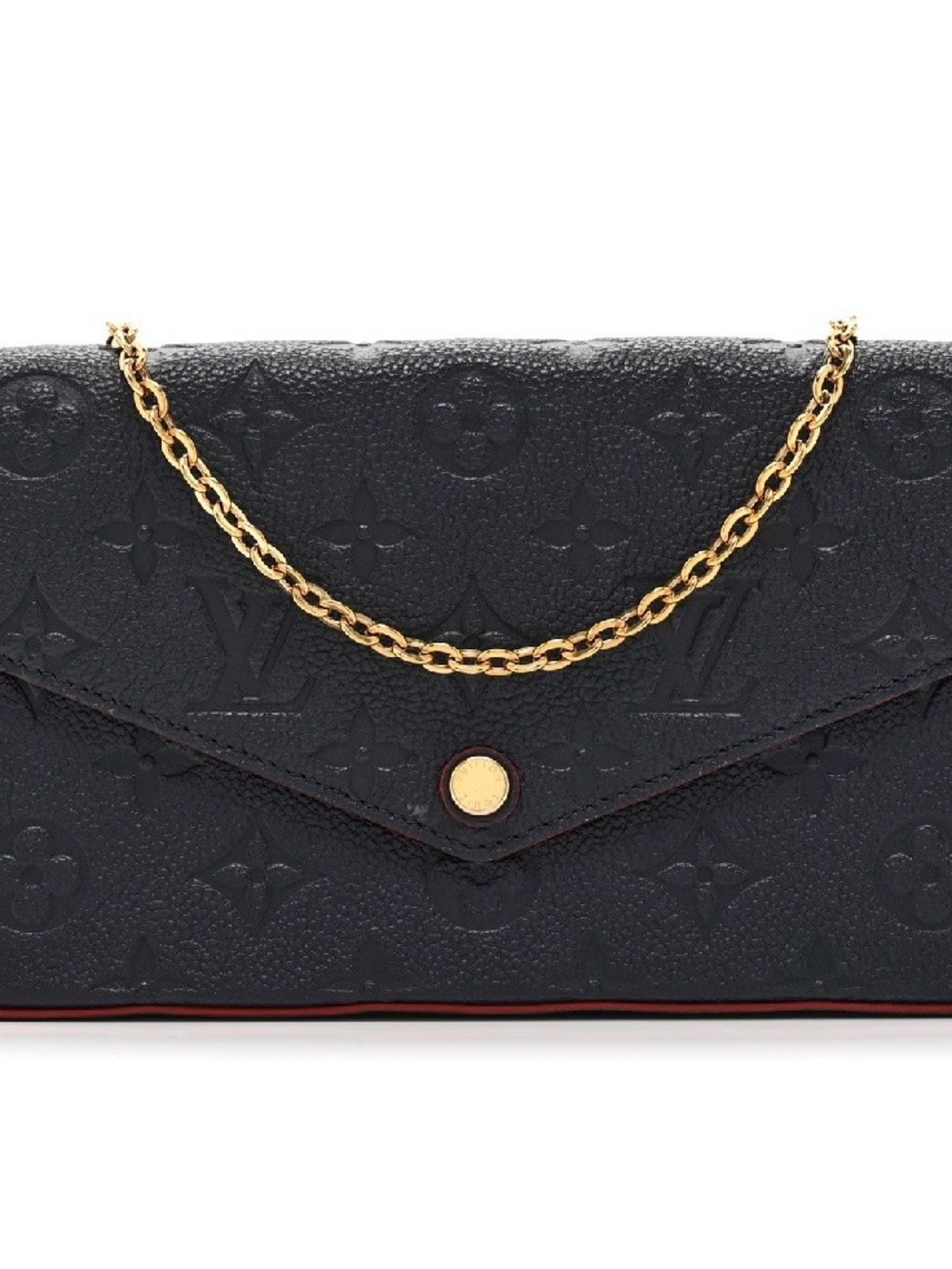 Louis Vuitton Empriente Pochette Felicie Chain Wallet - Navy/Red - Picture 1 of 8